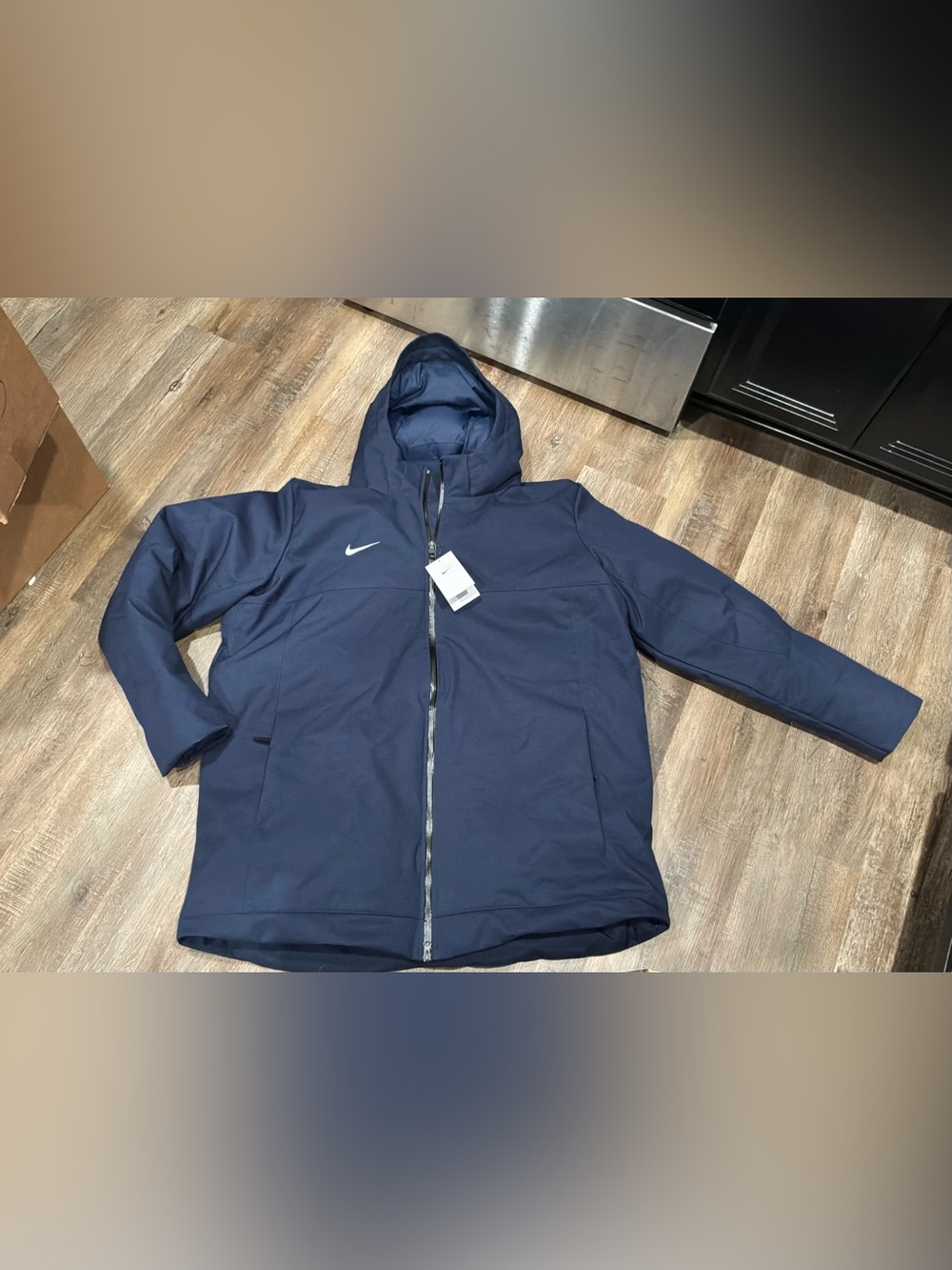 New Nike 550 Down Parka Winter Coat Blue DJ6526-419 Men's Size 2XL